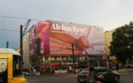 Billboard in Berlin at night for Netflix Series Sex/Life